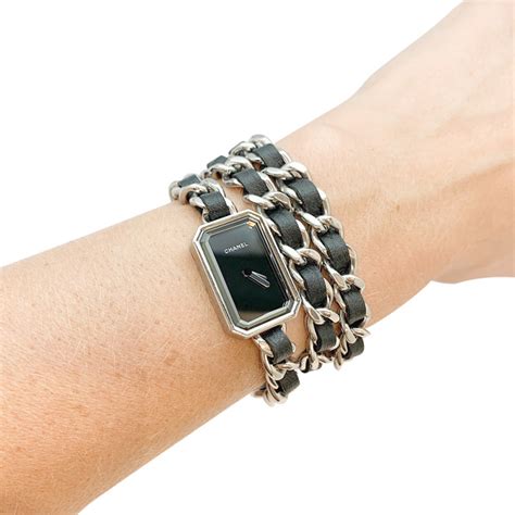 chanel leather chain bracelet|chanel stainless steel bracelet.